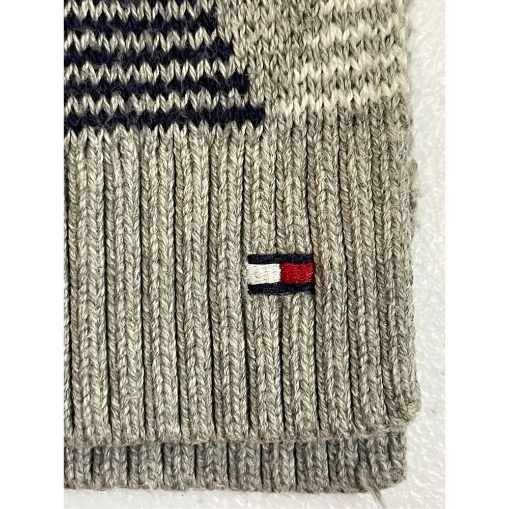 Tommy Hilfiger mens blue gray scarf